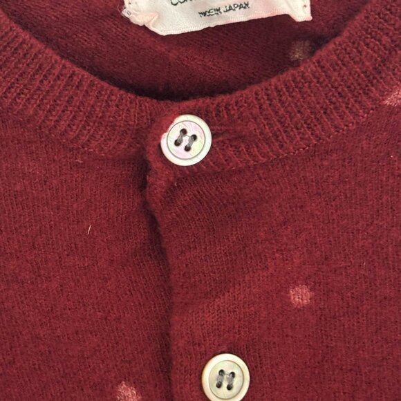 Comme Des Garcons VTG Burgundy Cardigan - Picture 3 of 4